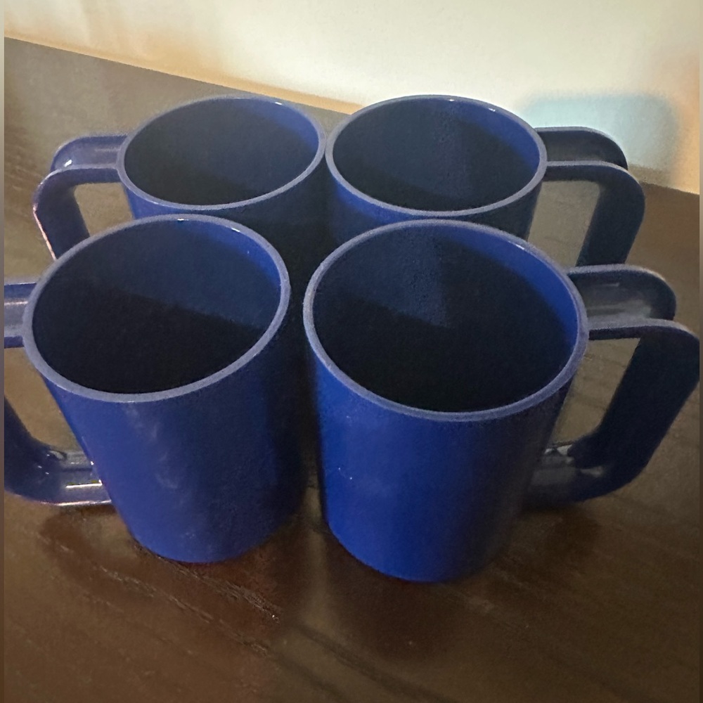 Vintage HELLER 4 cups MCM Stacking Mid Century